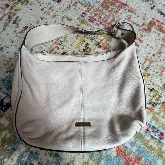 Coach Handbags - Coach Avery White Pebbled Leather Hobo